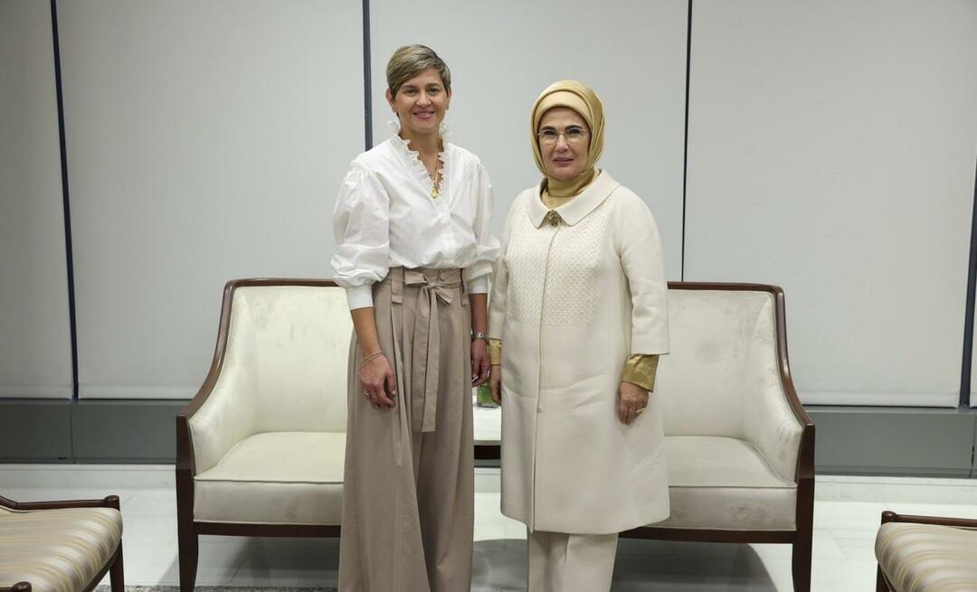 First Lady Erdoğan ontmoette de vrouw van de president van Colombia!