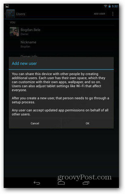 Waarschuwing voor Nexus 7-gebruikersaccounts