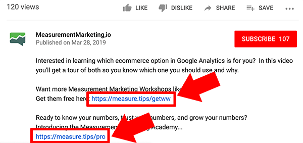 Google Analytics hoe u verkeer van YouTube-kanaal naar uw website kunt volgen Tip 1