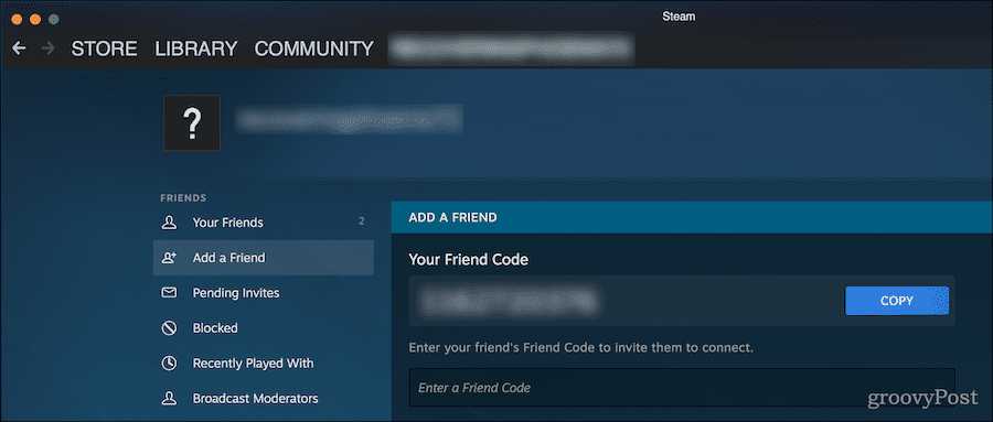 Vriendencode vinden op steam