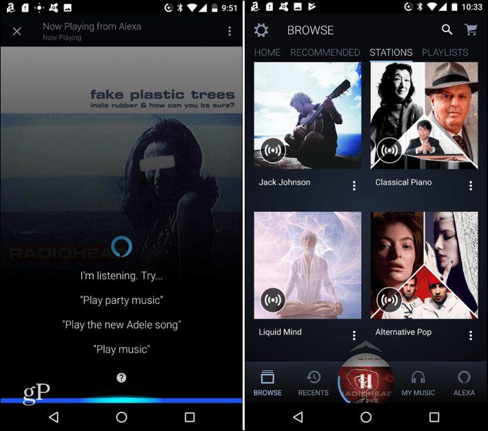 Gebruik Alexa voor handsfree bediening in de Amazon Music-app voor Android of iOS