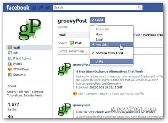 Facebook voegt interesselijsten toe: hoe ze te gebruiken
