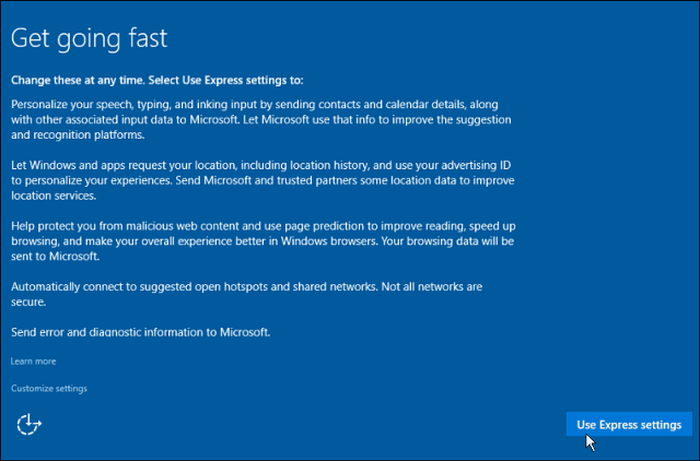 Epress Instellingen Windows 10
