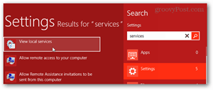 Windows 8-services klikken vast