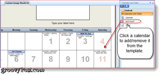 Afdrukken van overlappende Outlook-kalenders