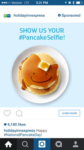 holidayinnexpess instagram-advertentie met tekst in afbeelding