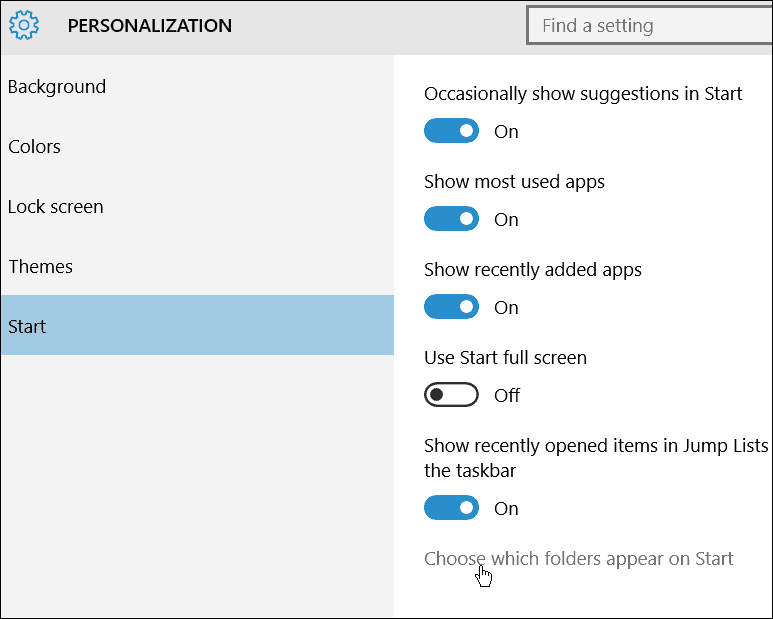 Windows 10 Personalisatie