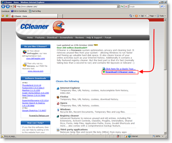 Download CCleaner om veilig bestanden en cache uit Windows te wissen / verwijderen