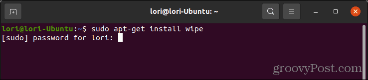Wipe installeren in Linux