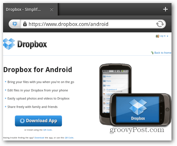 Dropbox voor Android