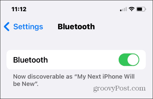 verander bluetooth-naam op iPhone