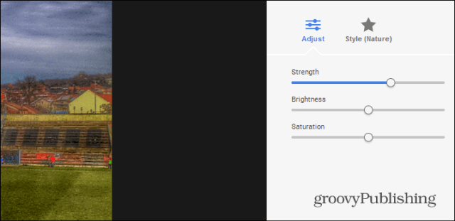 Google HDR-voorinstellingen worden aangepast