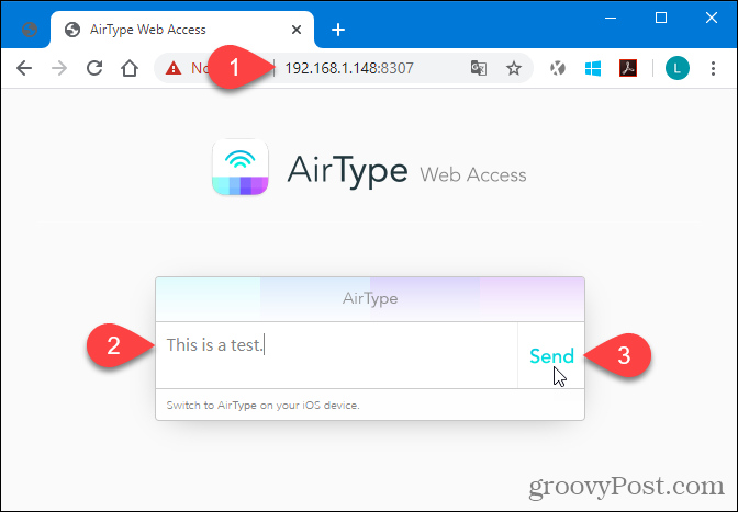 AirType gebruiken in de browser