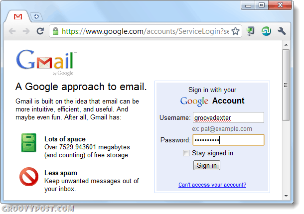 Log twee keer in bij Gmail met Chrome