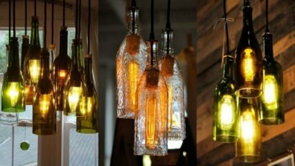Decoratieve lamp maken van oude fles