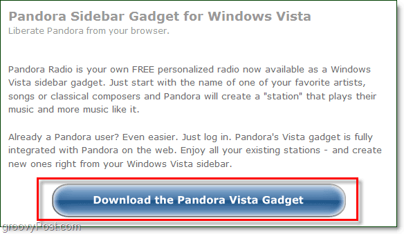 pandora gadget windows 7 downloaden
