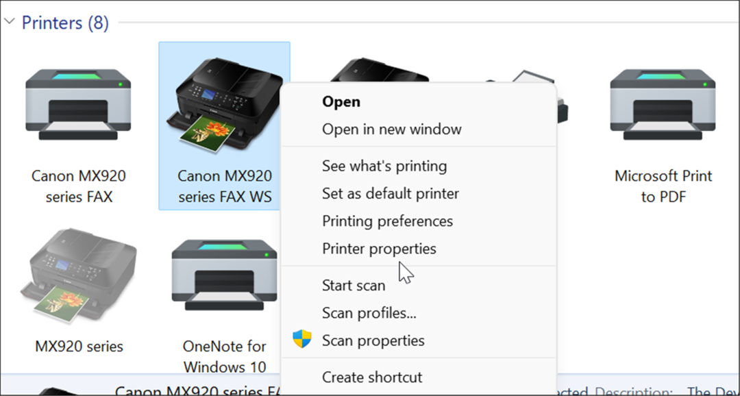 printereigenschappen delen een printer in WIndows 11