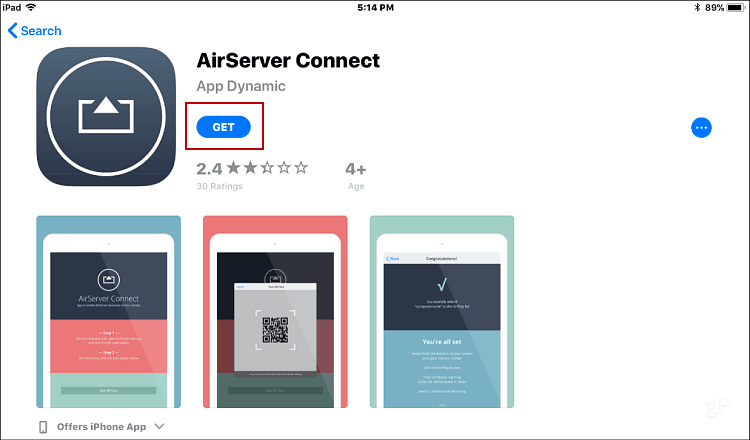 Installeer AirServer Connect iOS