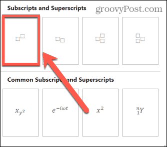 excel superscript optie