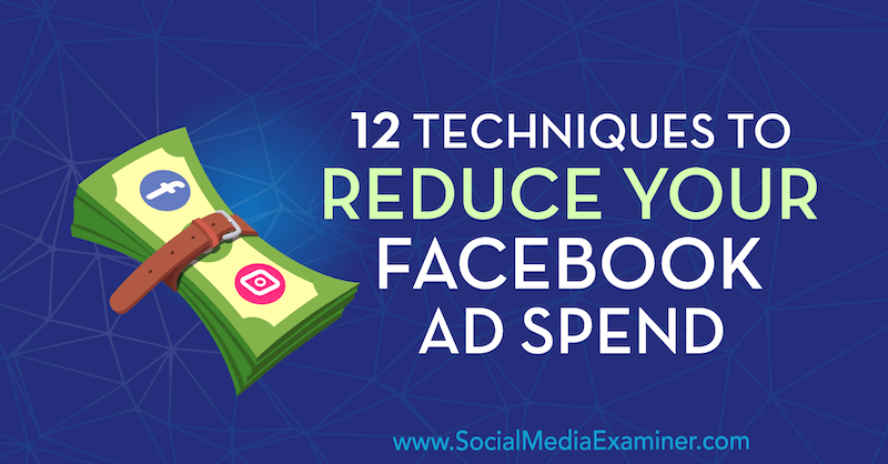 12 technieken om uw Facebook-advertentie-uitgaven te verminderen door Luke Smith op Social Media Examiner.