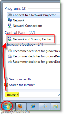 toegang krijgen tot het netwerk en het deelcentrum in Windows 7