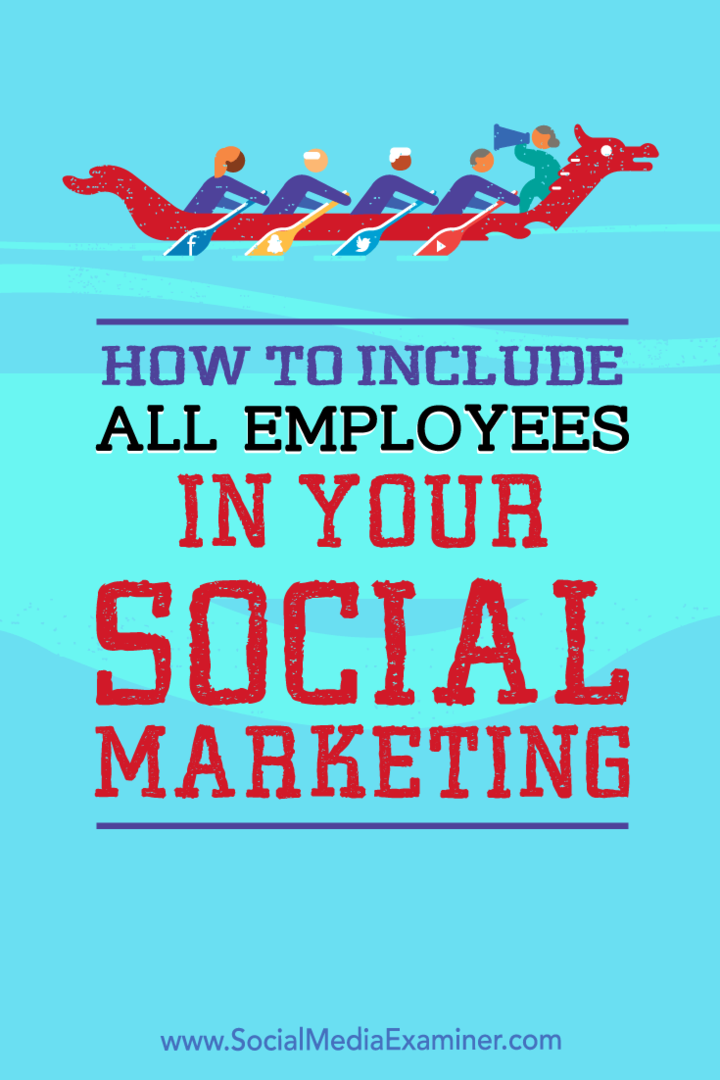 Hoe u alle werknemers kunt betrekken bij uw socialemediamarketing door Ann Smarty op Social Media Examiner.
