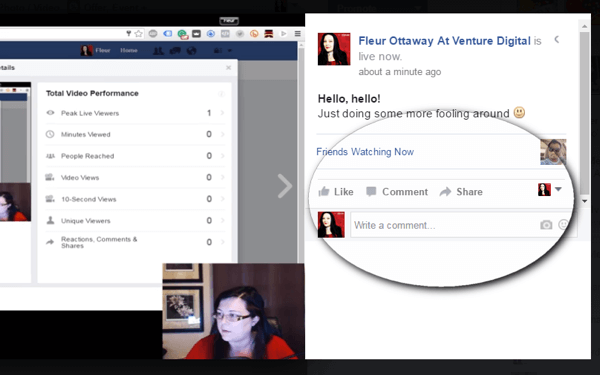 facebook live view reacties op desktop
