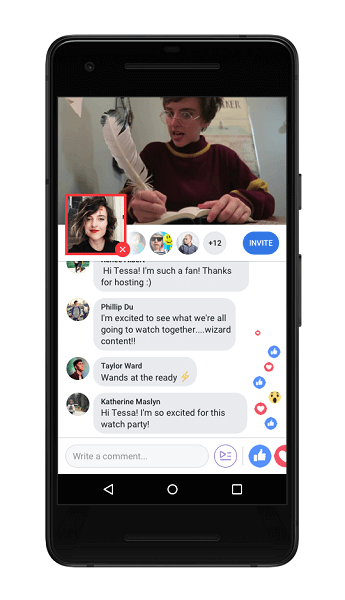 Facebook introduceert ook Live Commentating, waarmee een Watch Party-host live kan gaan binnen een Watch Party, picture-in-picture, om commentaar te delen terwijl video's worden afgespeeld.