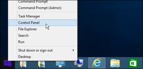 Configuratiescherm Windows 8