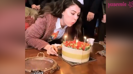 Ayşe, Afili Aşk, Burcu Özberk verjaardag op de set!