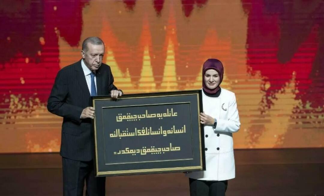 Een betekenisvol geschenk van Mahinur Özdemir Göktaş aan Erdoğan!