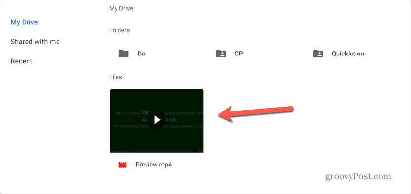 google slides selecteer video op google drive