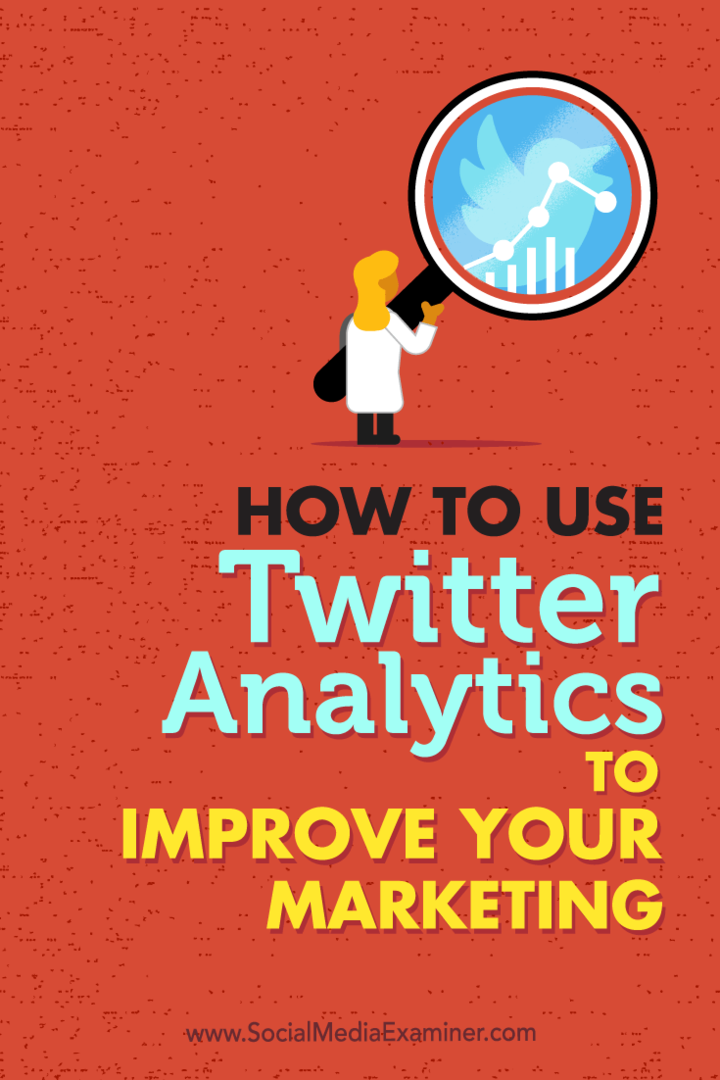 Twitter Analytics gebruiken om uw marketing te verbeteren: Social Media Examiner