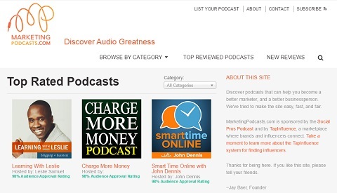MarketingPodcasts.com is de eerste en enige zoekmachine voor podcasts.