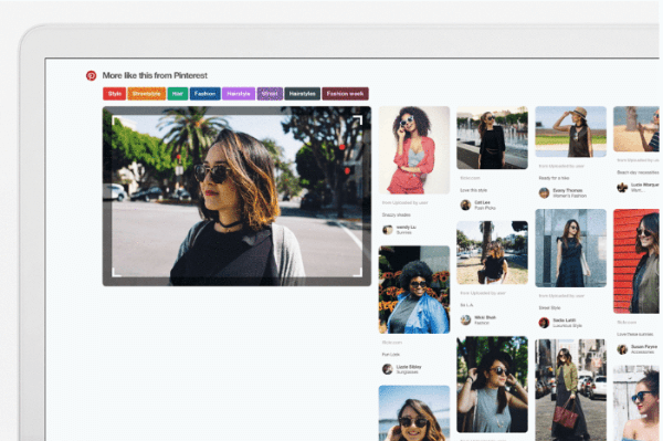 Pinterest heeft zijn visuele zoektechnologie ingebouwd in de Pinterest-browserextensie voor Chrome.