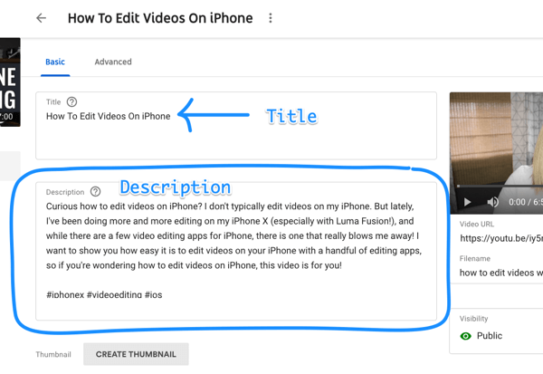Hoe u een videoserie gebruikt om uw YouTube-kanaal te laten groeien, bijvoorbeeld een YouTube-videobeschrijving en titel met behulp van trefwoorden