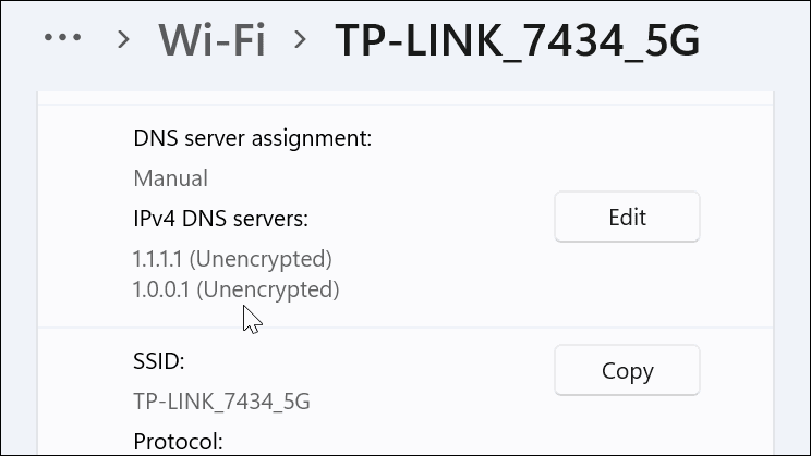 DNS-instellingen bevestigd