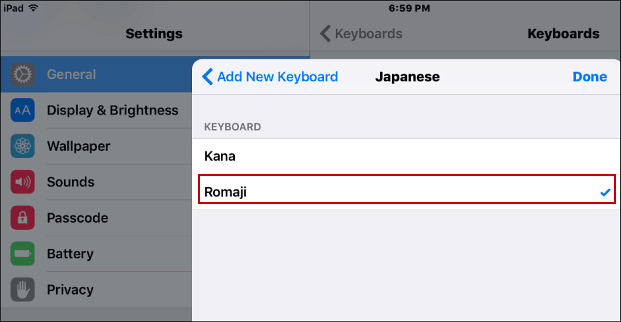 Romaji Japans toetsenbord