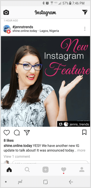 Instagram volg hashtag van het merk