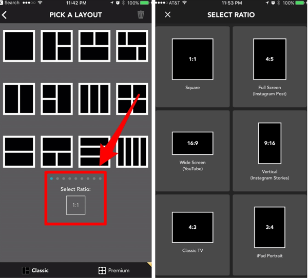 Experimenteer met verschillende PicPlayPost-lay-outs totdat u vindt wat werkt voor uw videoclips.