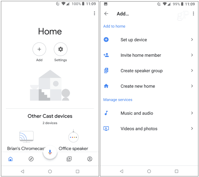 Google Home-app Apparaat toevoegen