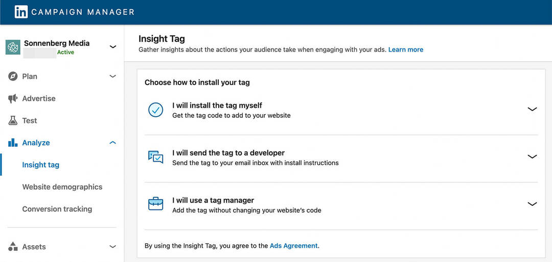 how-to-linkedin-campagnemanager-analyseren-advertentieresultaten-sonnenberg-media-step-1