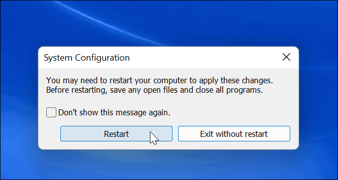 Start Windows 11 opnieuw op