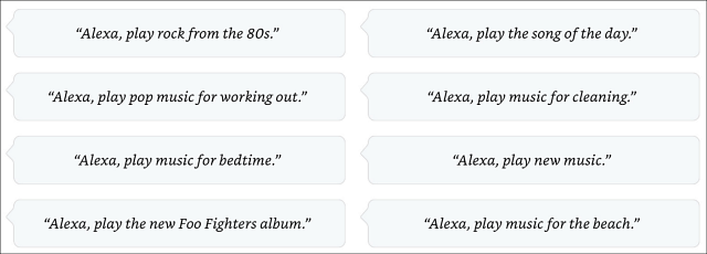 Alexa Music-opdrachten