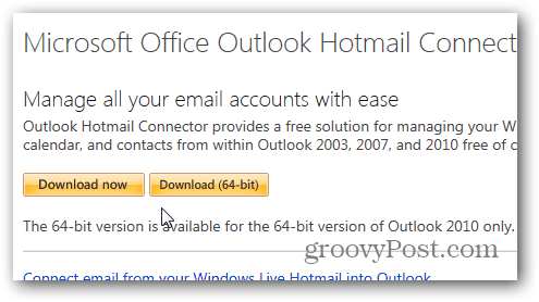 Outlook.com Outlook Hotmail Connector - Downloaden