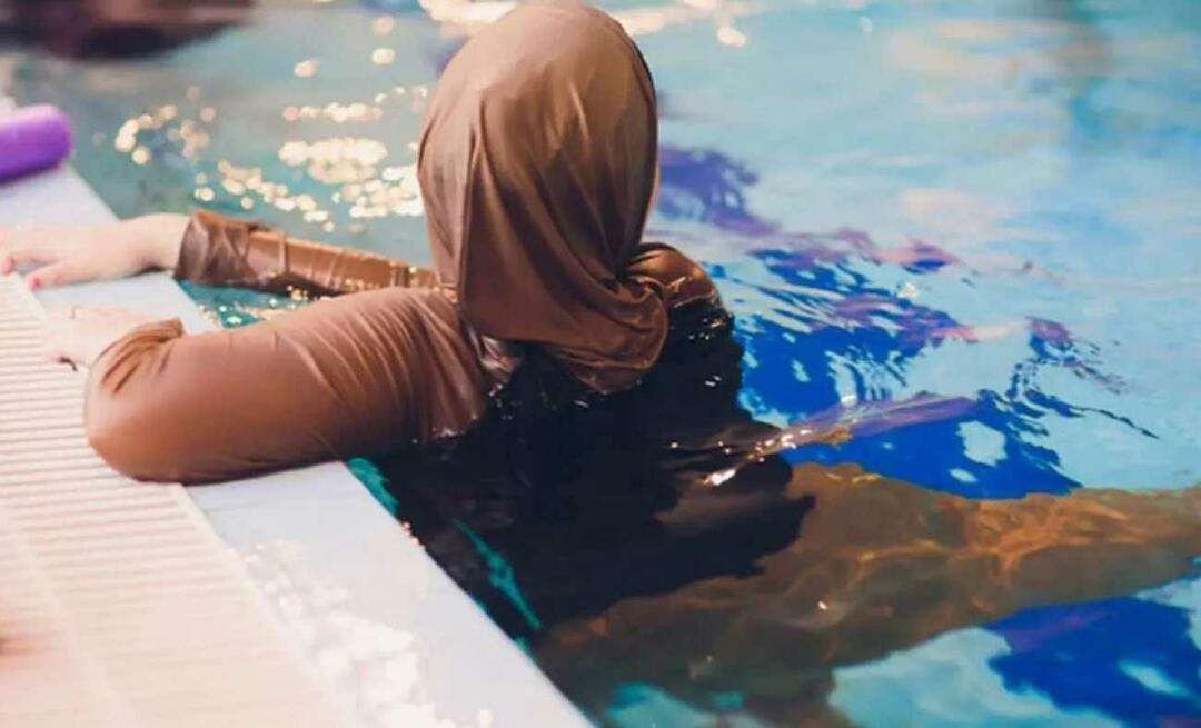 Het verbod om met Haşema het zwembad te betreden is beslist! Sitebeheer beboet