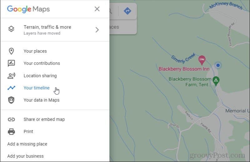 google maps tijdlijn