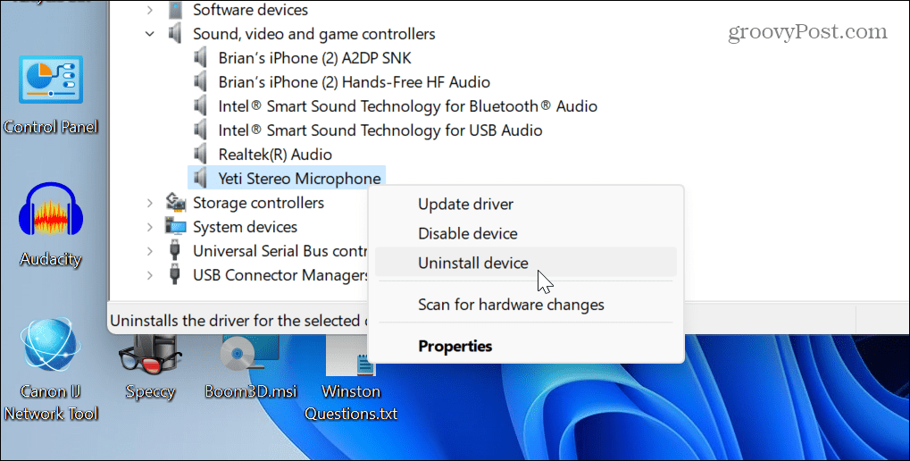 Reset audio-instellingen op Windows 11
