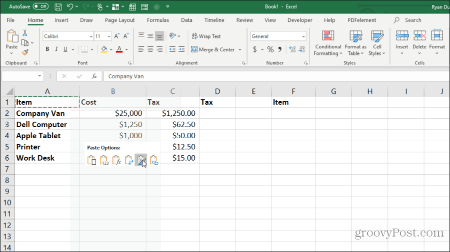 kopieer de opmaak in Excel