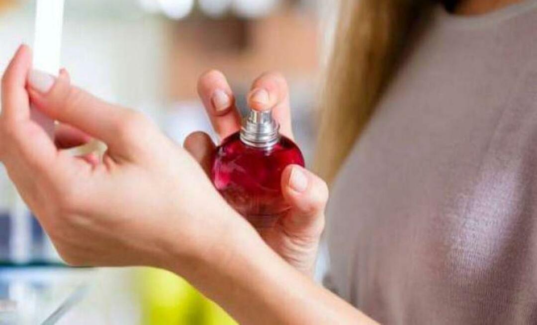 Aandacht! Bij gebruik van parfum...